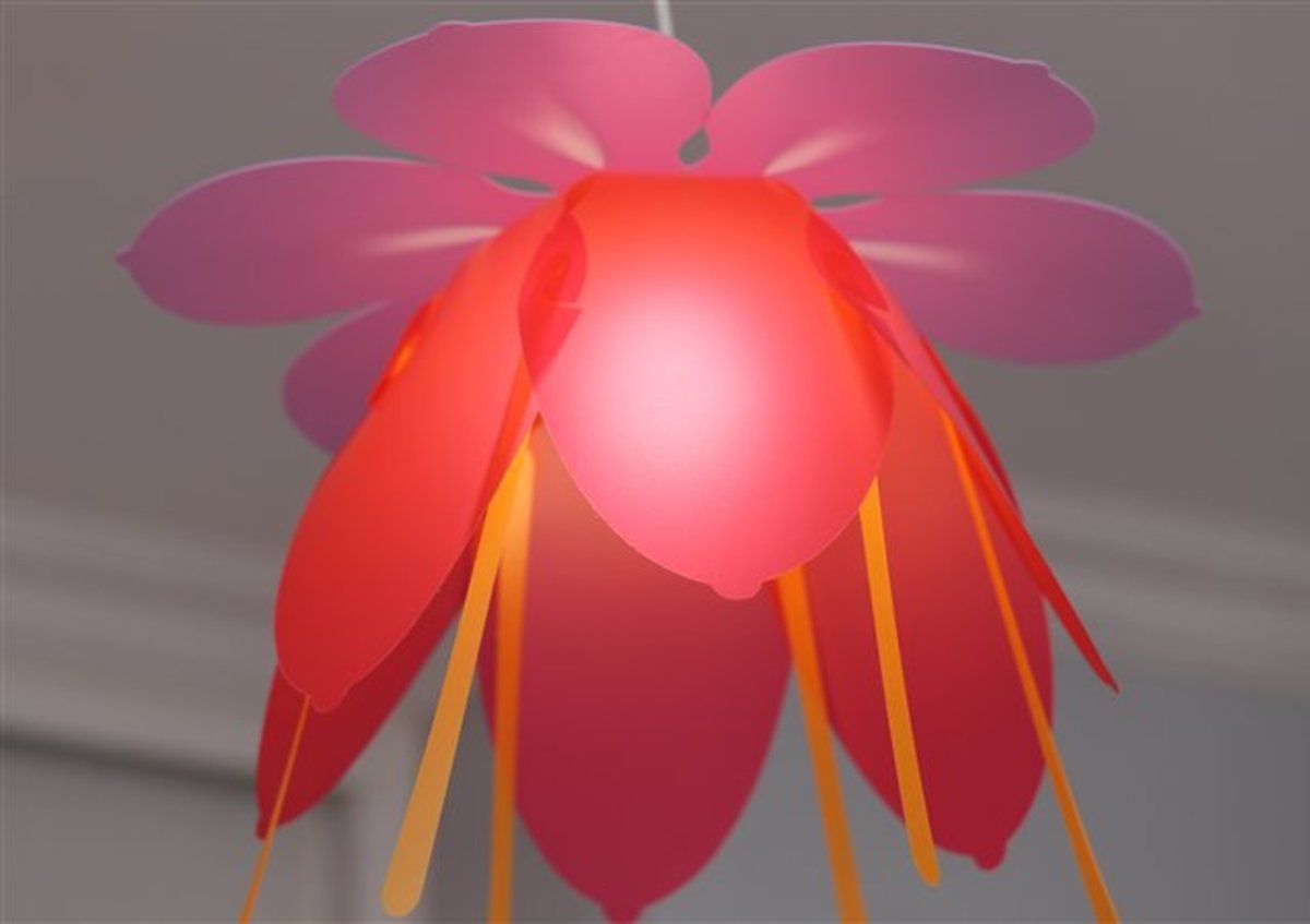 Dětská lampa květ - různé barvy oranžová - obrázek 1