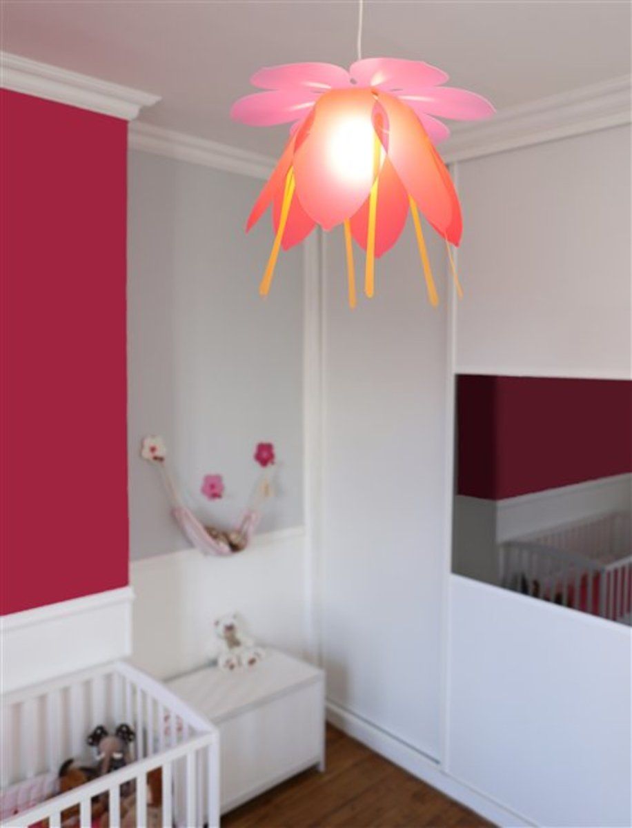 Dětská lampa květ - různé barvy oranžová - obrázek 2