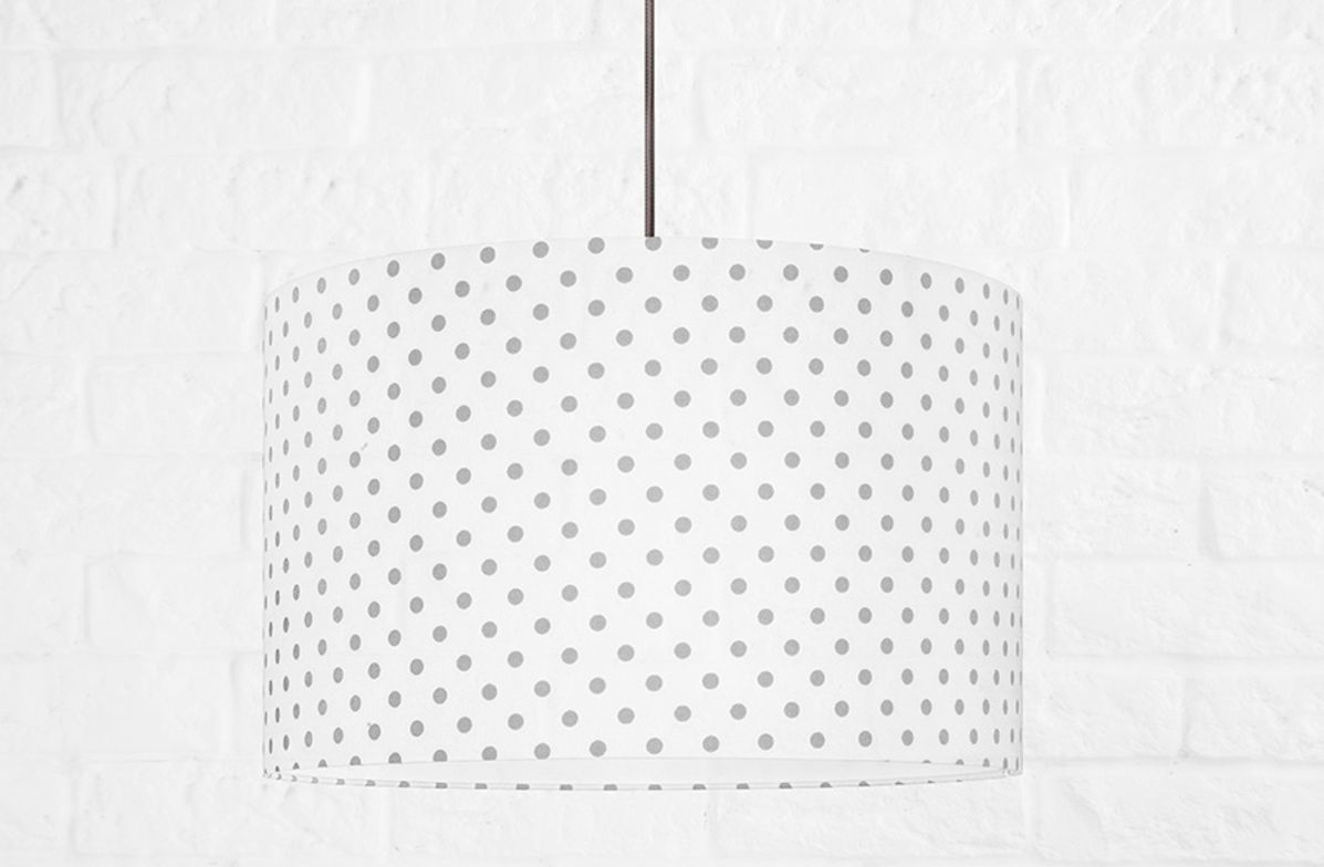 Textilní závěsná lampa Puntíky - obrázek 2