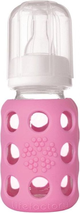 Lifefactory Kojenecká láhev 120 ml Pink - obrázek 1