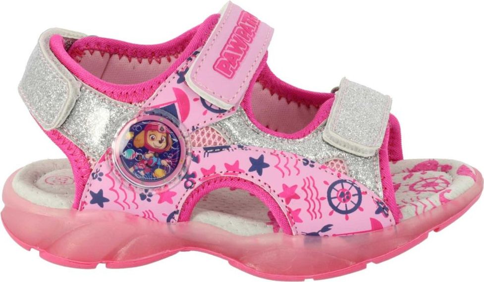 Disney by Arnetta dívčí svítící sandály Paw Patrol 29 růžová - obrázek 1