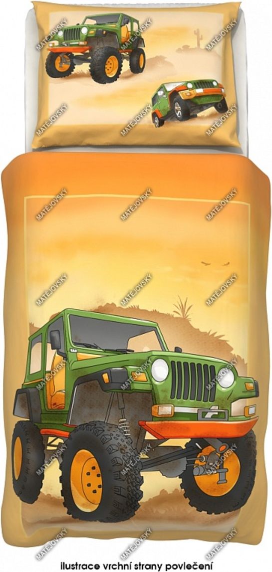 Povlečení Matějovský Jeep 200x140 cm 70x90 - obrázek 2