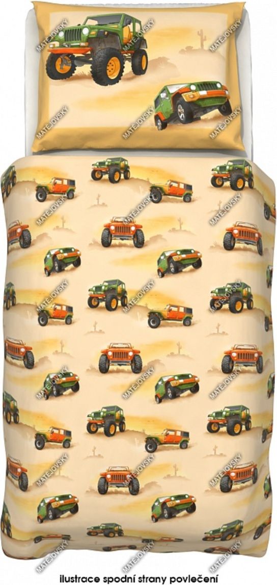 Povlečení Matějovský Jeep 200x140 cm 70x90 - obrázek 3