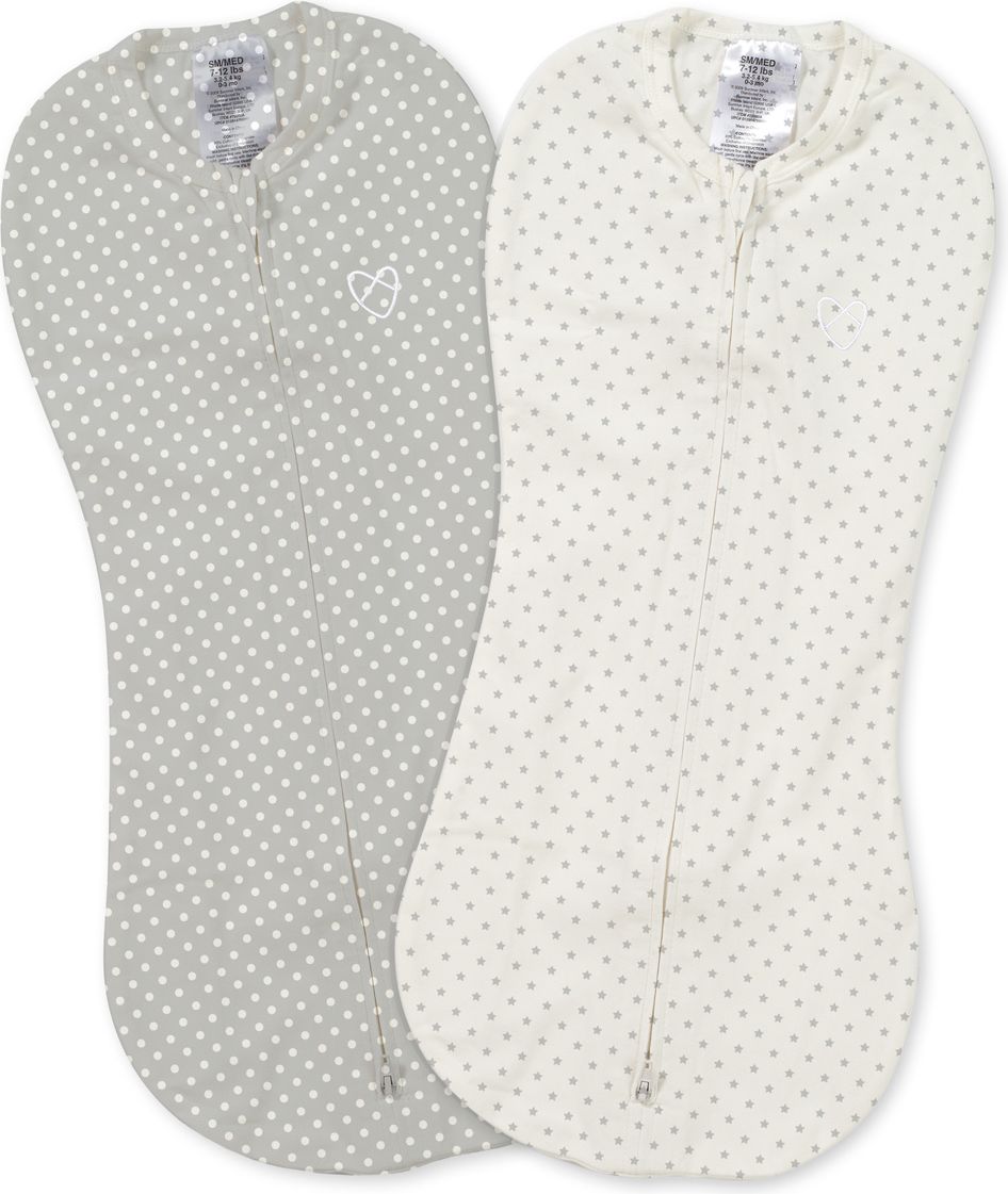 SwaddlePod - dětská zavinovačka s potiskem  2ks - puntíky/hvězdičky - obrázek 1