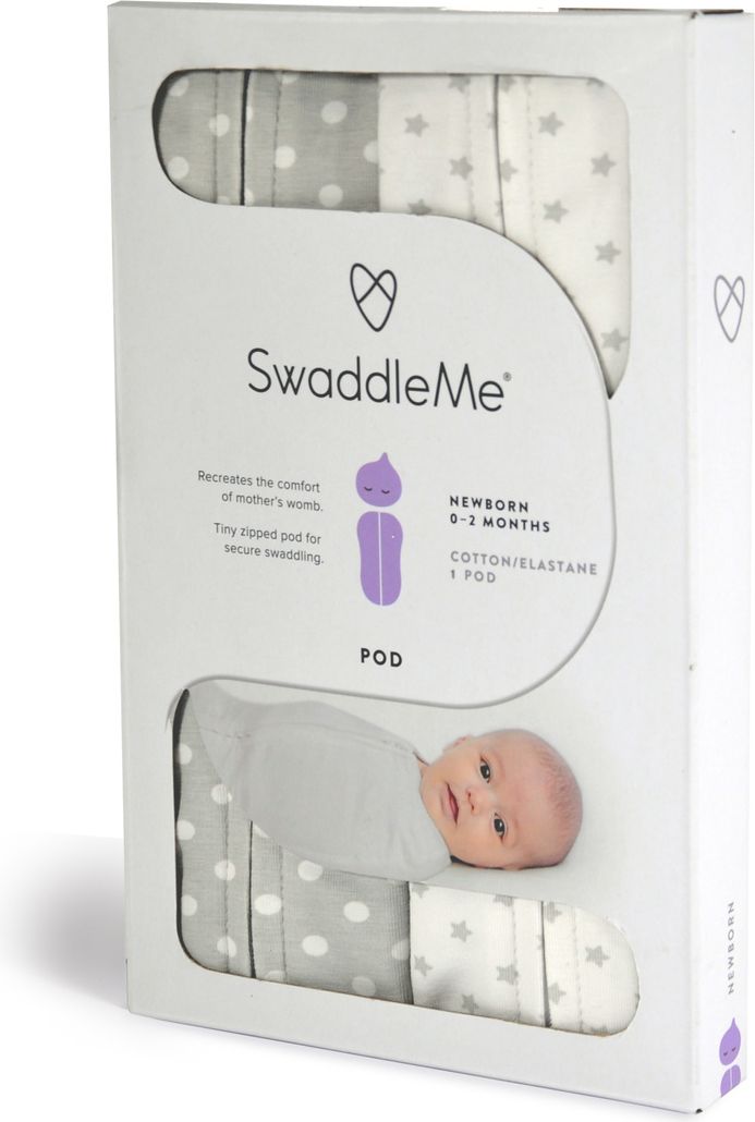 SwaddlePod - dětská zavinovačka s potiskem  2ks - puntíky/hvězdičky - obrázek 4