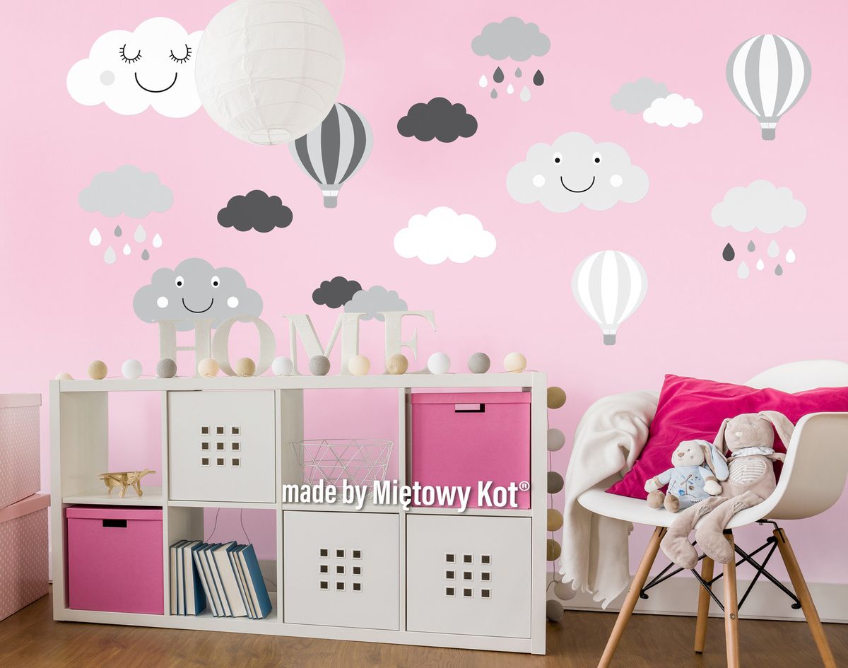Samolepka na zeď Mint Kitten Clouds 6608-0, 210x120 cm - obrázek 2