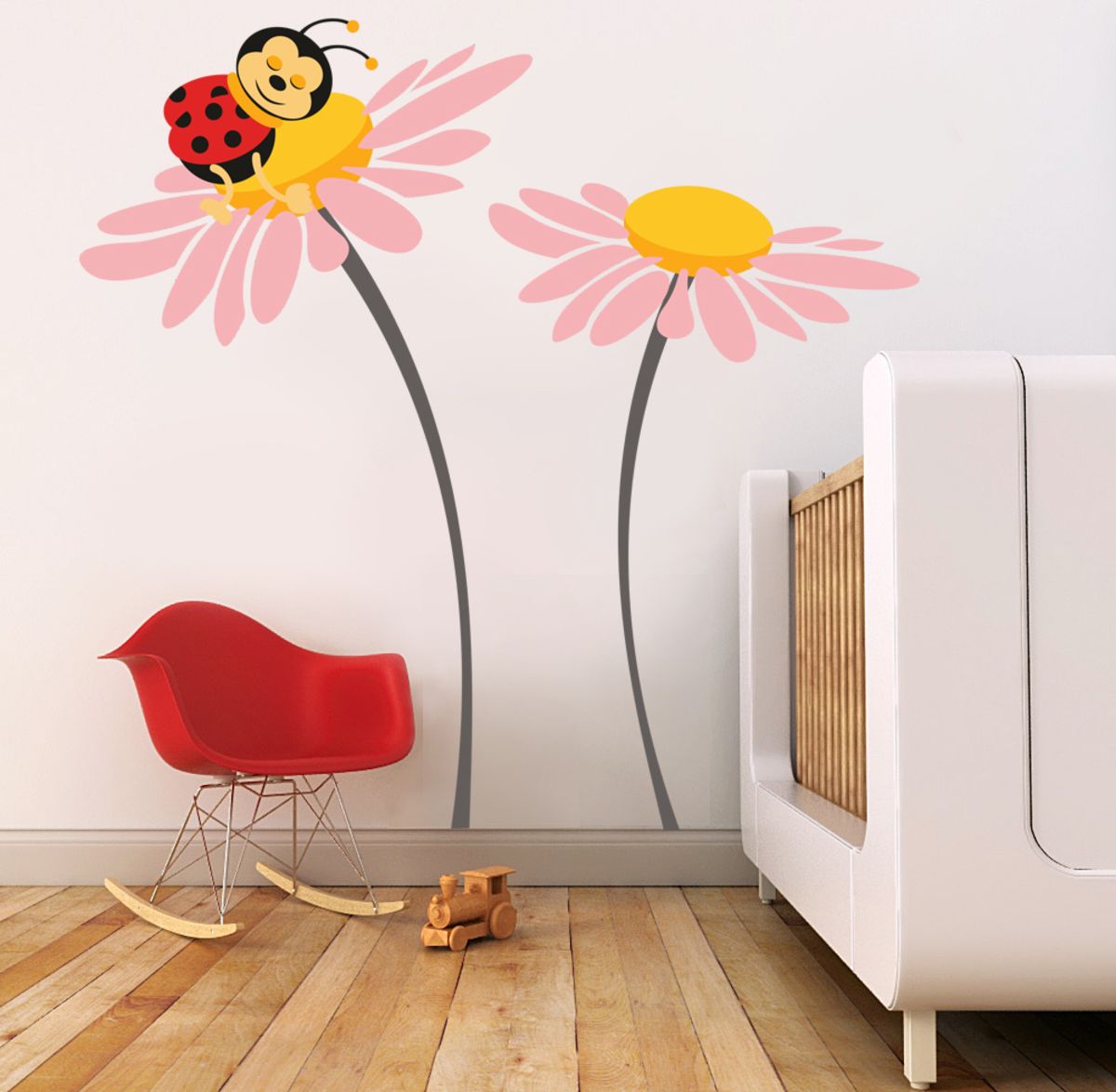 Samolepka na zeď Housedecor ladybird on flower 4950-0, 70x50 cm - obrázek 2