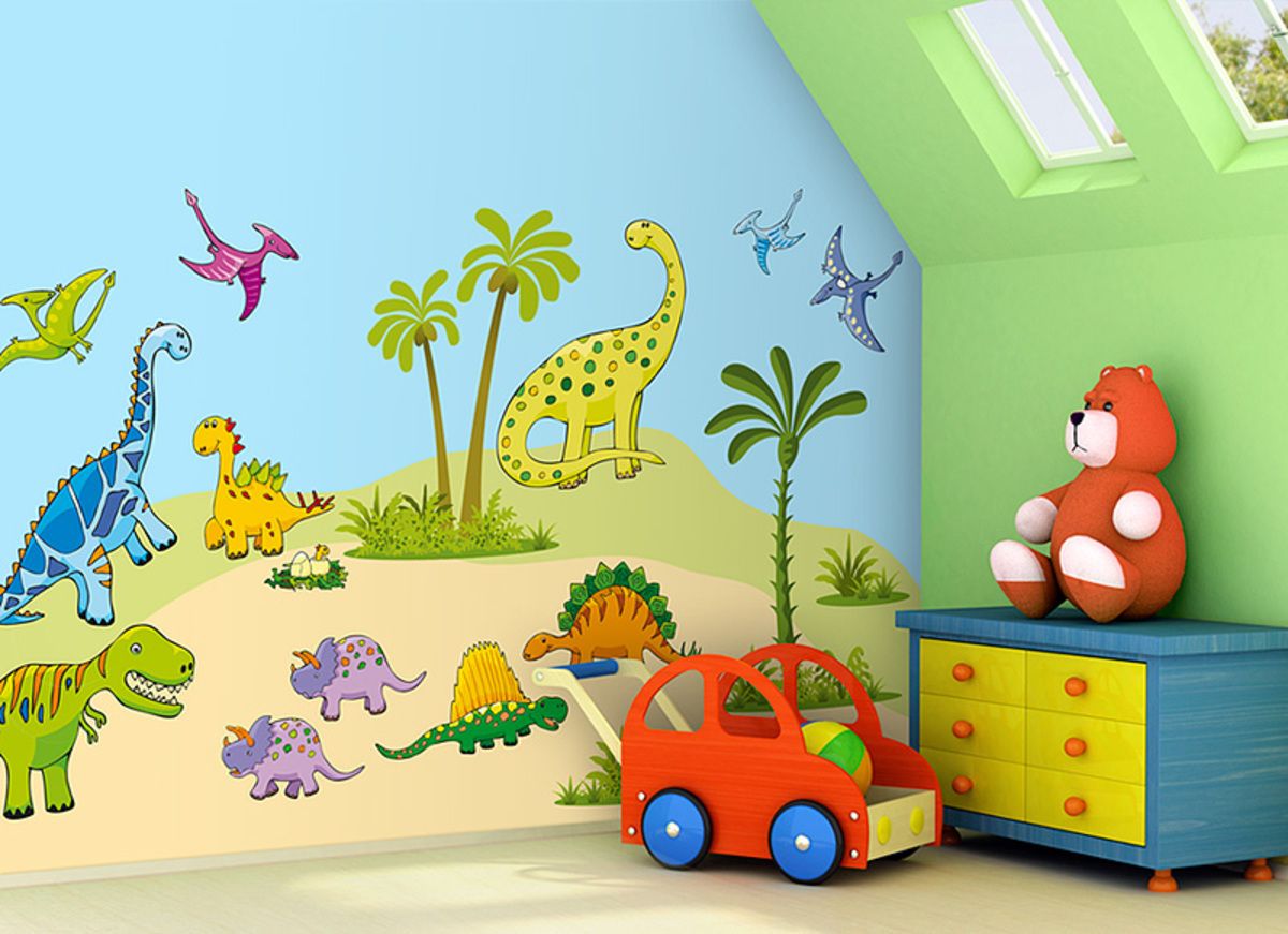 Samolepka na zeď Mint Kitten Dinosaurs 605-0, 2,4 m2 - obrázek 1
