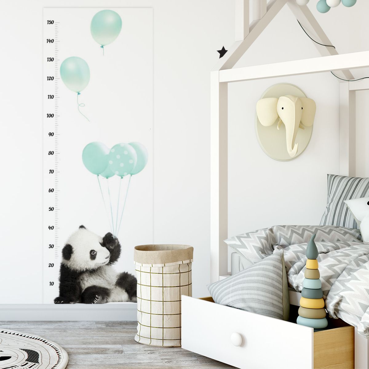 Měřítko vzrůstu DEKORNIK - Panda mátová - obrázek 1