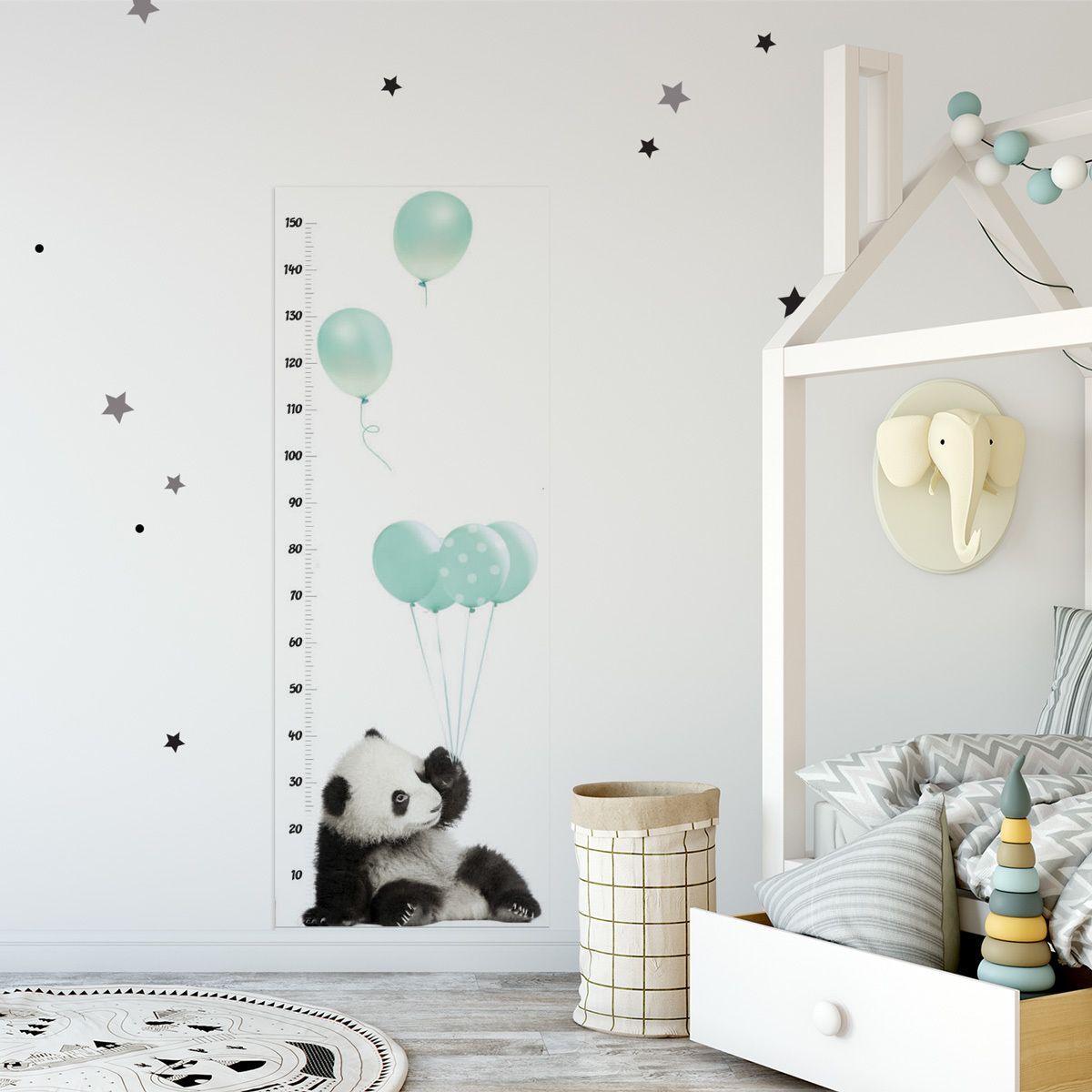 Měřítko vzrůstu DEKORNIK - Panda mátová - obrázek 2