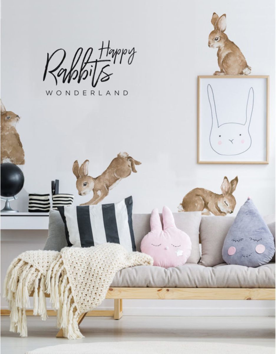 Samolepka na zeď Dekornik Happy rabbits 20366-0, 210x120 cm - obrázek 2