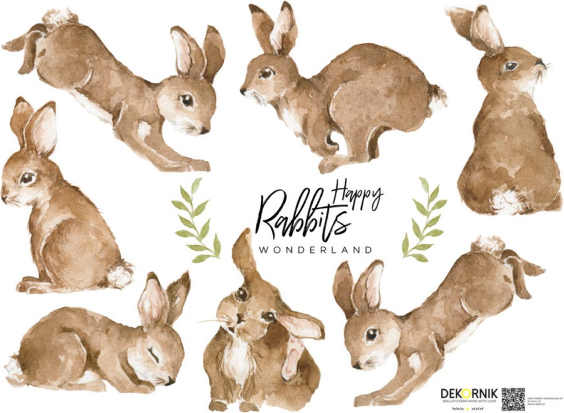 Samolepka na zeď Dekornik Happy rabbits 20366-0, 210x120 cm - obrázek 4