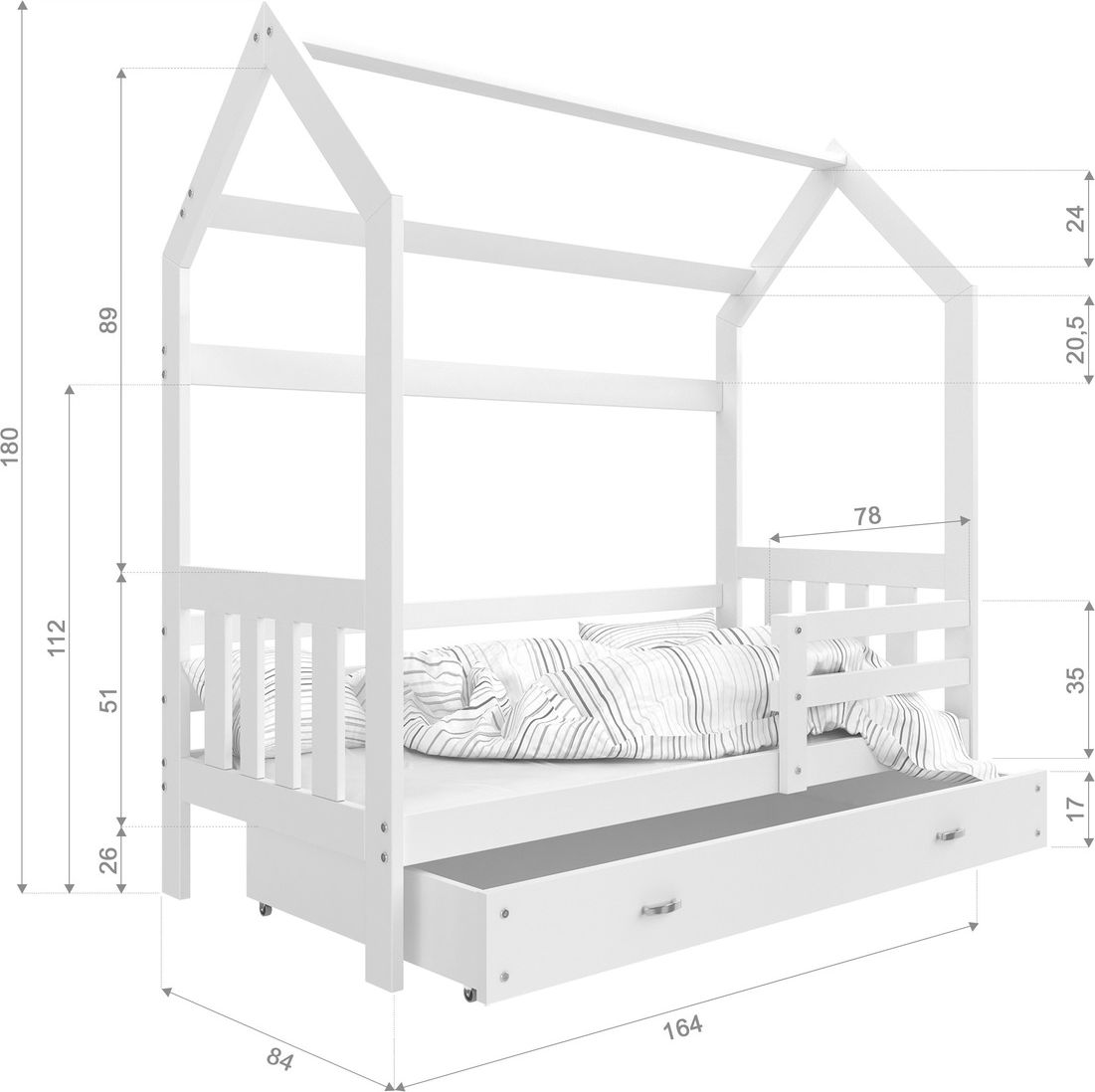 Dětská postel Ourbaby Filip 190x80 cm - obrázek 3