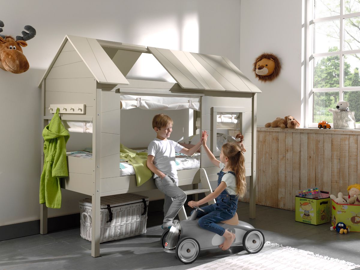 Dětská postel VIPACK FURNITURE Charlotte bílá šedá 200x90 cm - obrázek 2