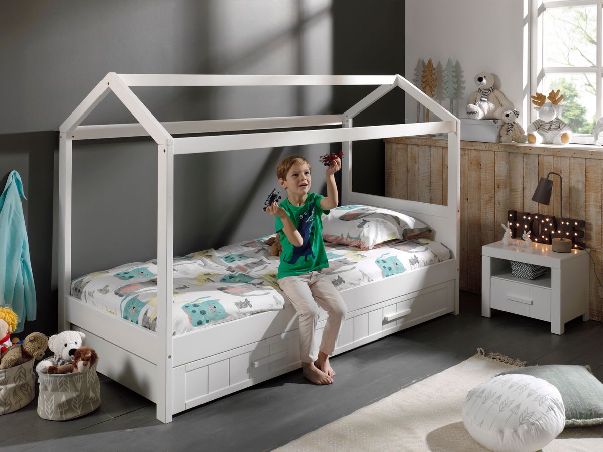 Dětská postel VIPACK FURNITURE Erik bílá 200x90 cm - obrázek 1
