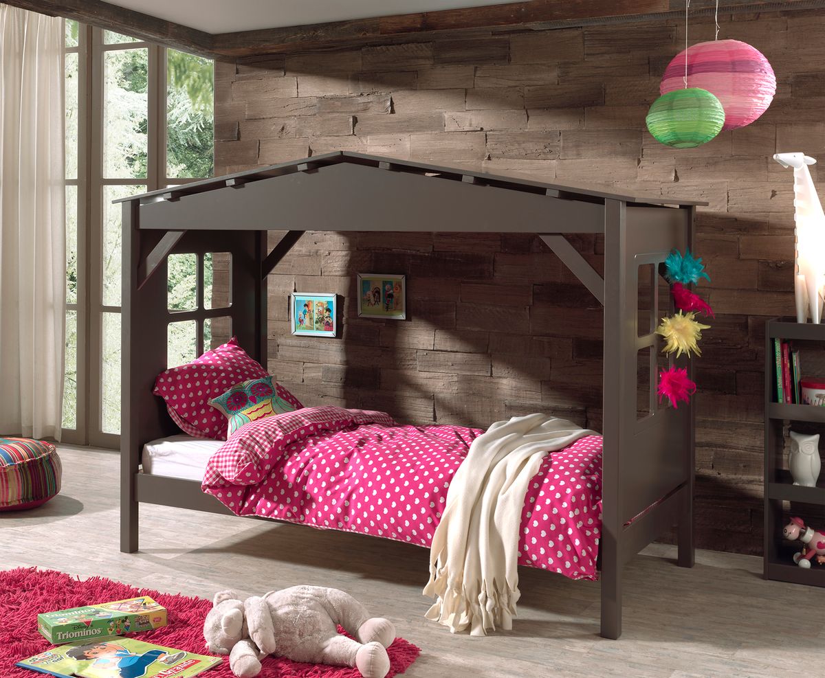 Dětská postel VIPACK FURNITURE Pino šedá 200x90 cm - obrázek 2