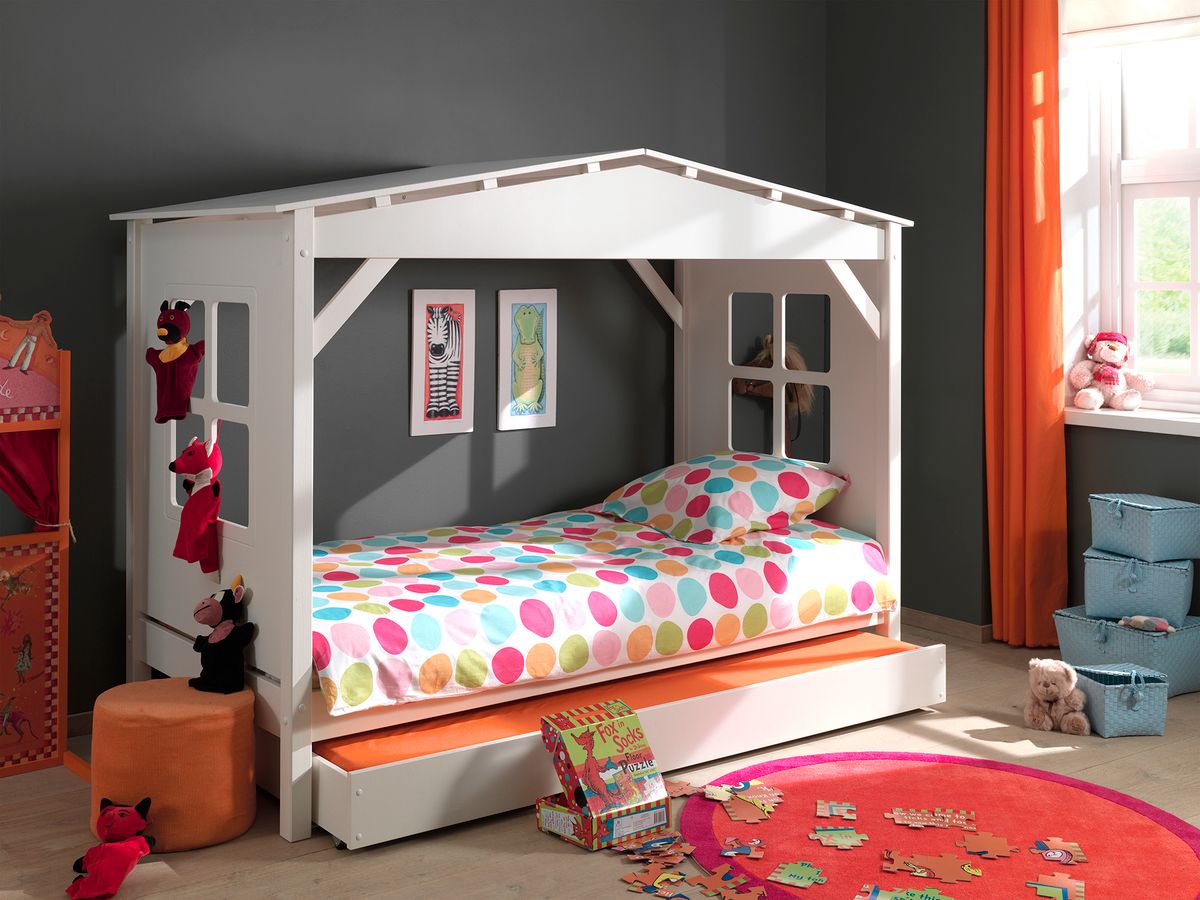 Dětská postel VIPACK FURNITURE Pino bílá 200x90 cm - obrázek 1