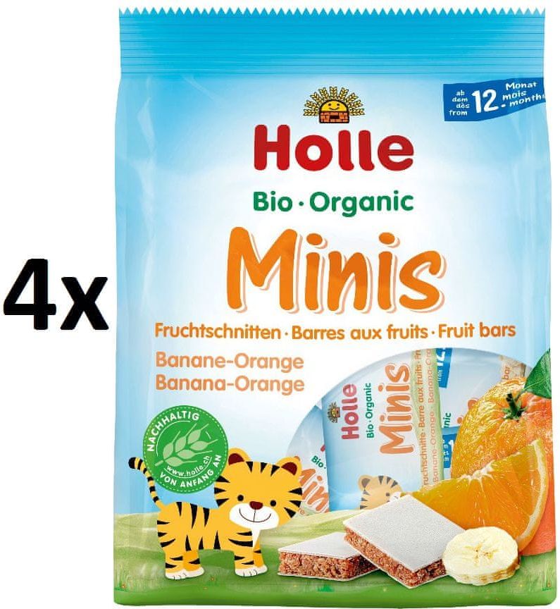 Holle Bio minis banánovo pomerančové 4x(8x12,5g) - obrázek 1