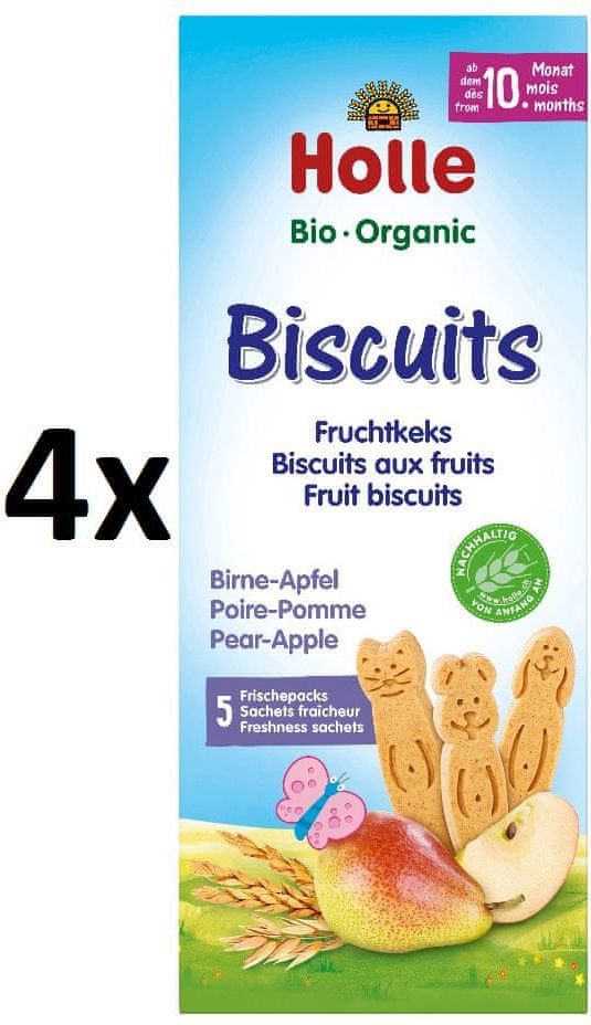 Holle Bio keksy ovocné 4x125g - obrázek 1
