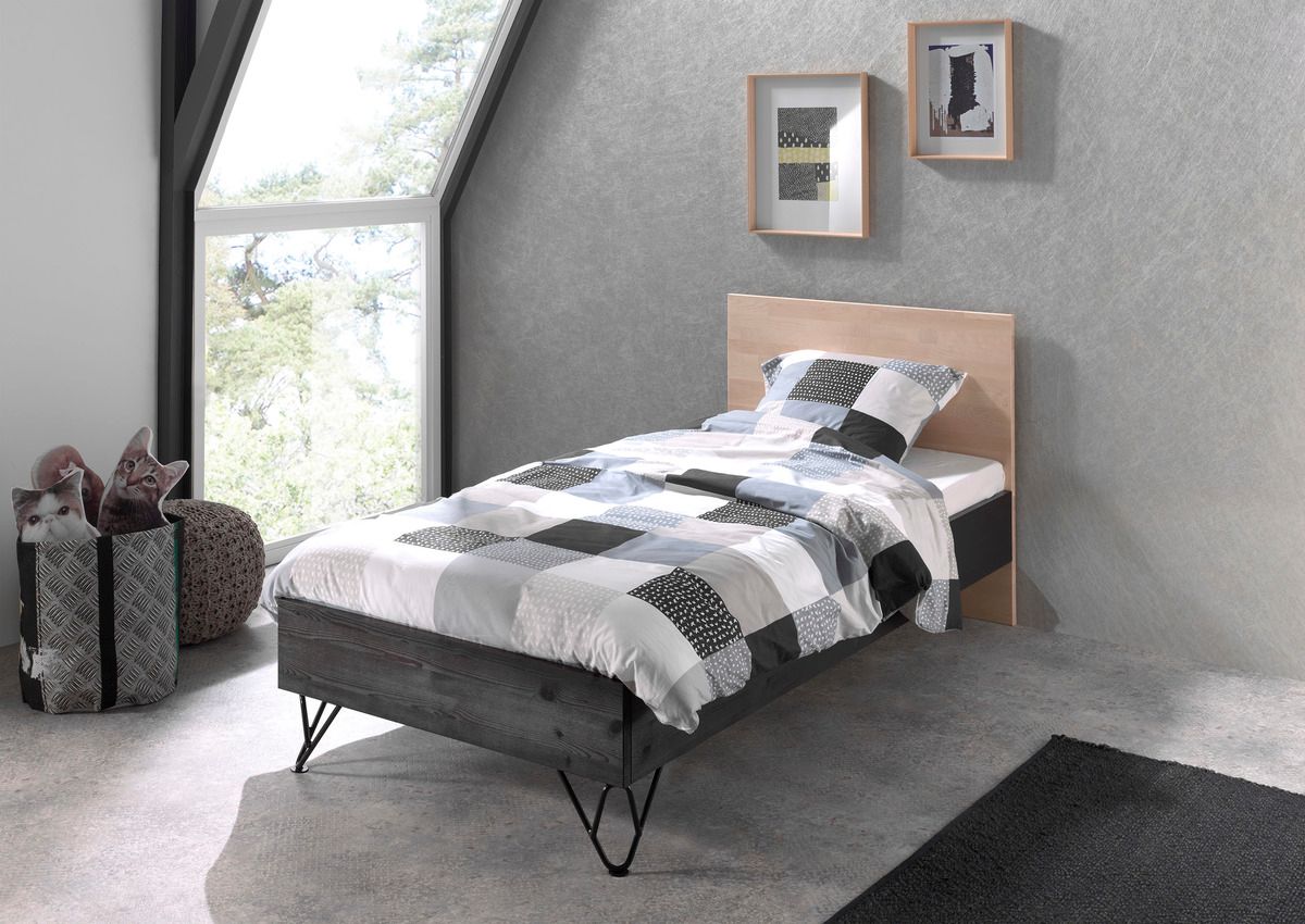 Dětská postel VIPACK FURNITURE William přírodní šedá 200x90 cm - obrázek 1