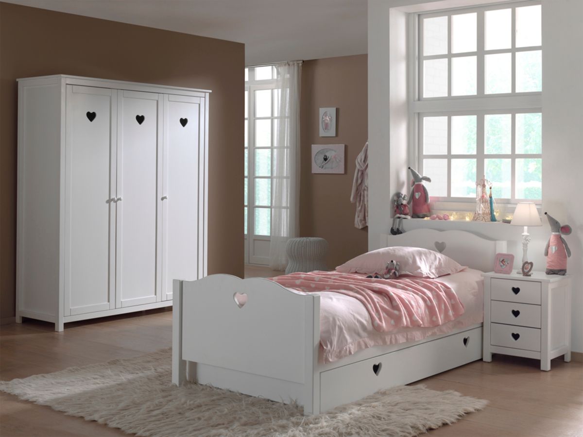 Dětská postel VIPACK FURNITURE Amori bílá 200x90 cm - obrázek 2