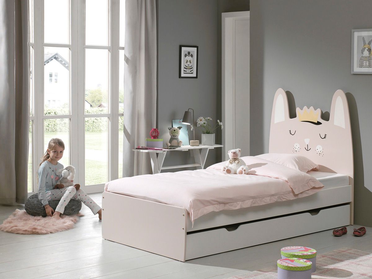 Dětská postel VIPACK FURNITURE Rabbit bílá 200x90 cm - obrázek 1