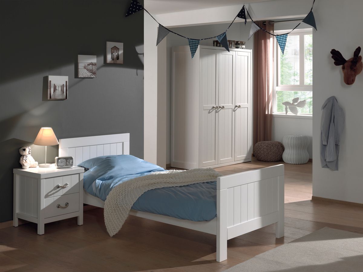 Dětská postel VIPACK FURNITURE Lewis bílá 200x90 cm - obrázek 1