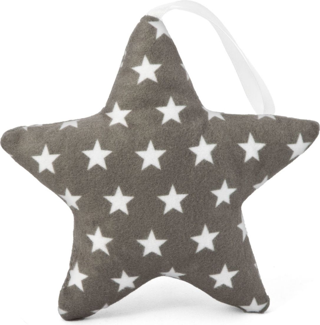 Závěsná dekorace Hvězdička tmavě šedá s hvězdičkami - obrázek 1