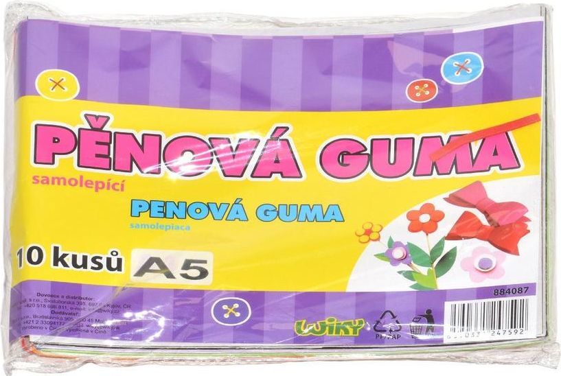 Wiky Wiky Pěnová guma samolepící A5, 10 ks - obrázek 2