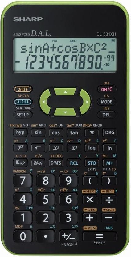SHARP Kalkulátor vědecký SHARP EL-531XHGR-D zelená - obrázek 1