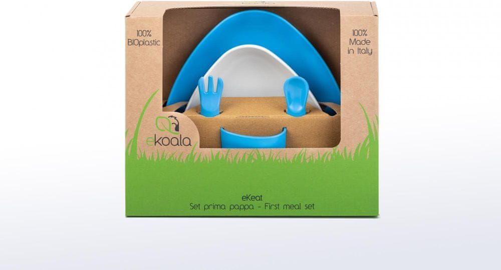 eKoala eKeat BIO plast jídelní sada kluk - obrázek 1