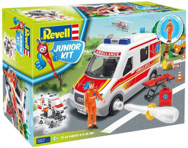 Revell Junior Kit auto 00824 - Ambulance Car (1:20) - obrázek 1
