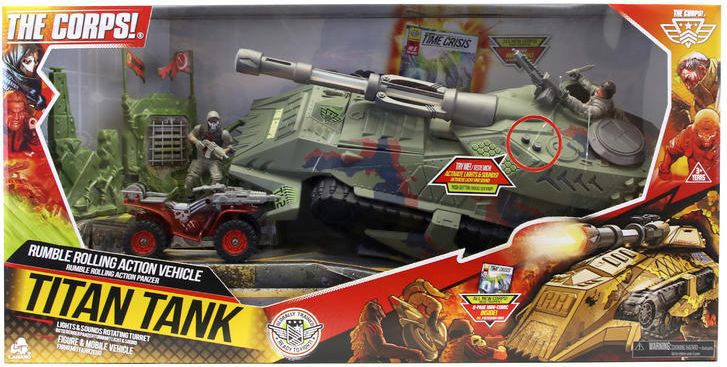 The Corps Tank s vojáky 2 ks, světelnými a zvukovými efekty 39 cm - obrázek 2