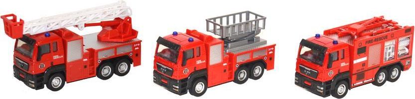 Wiky Vehicles Auto hasičské kovové 13 cm, 3 druhy - obrázek 1