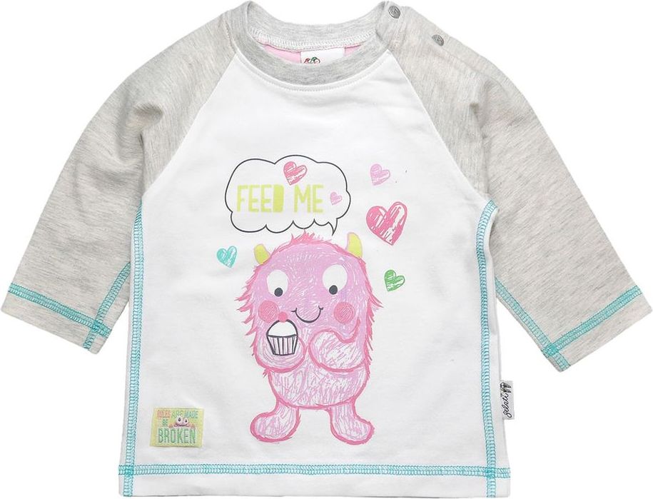 Gelati dívčí tričko Monsters 104 bílá/šedá - obrázek 1