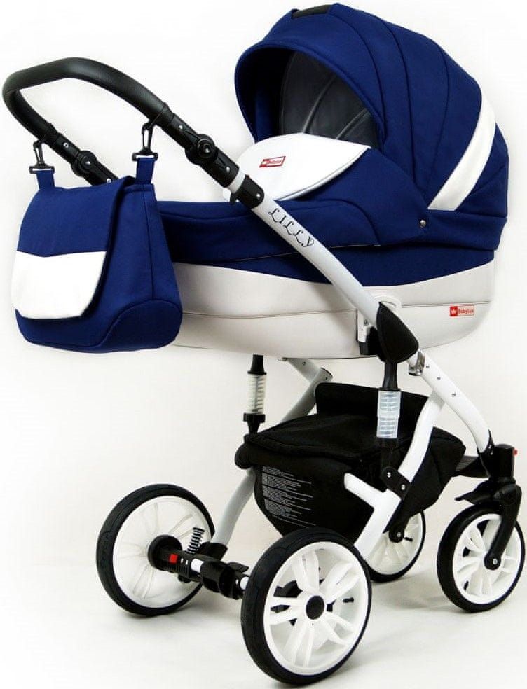 Sun Baby Kombinovaný kočárek 3v1 Raf-pol Lilly sailor blue - obrázek 1