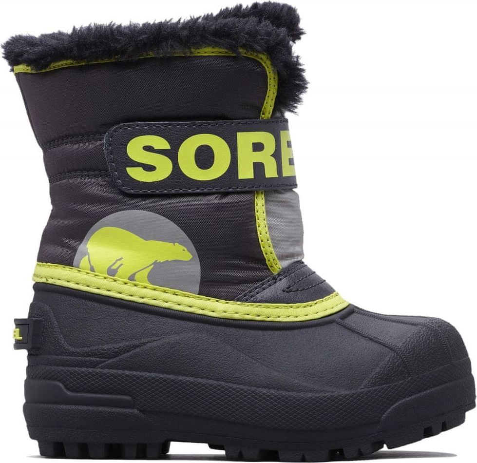 Sorel chlapecké sněhule SNOW COMMANDER™ 31 šedá/žlutá - obrázek 1