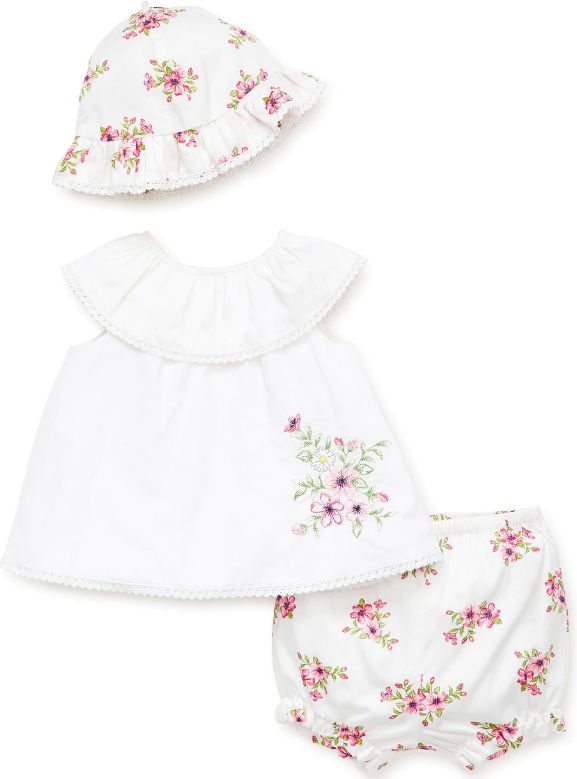 Little Me kojenecký letní set s květinou Velikost: 6 měsíců / 61 - 68 cm - obrázek 1