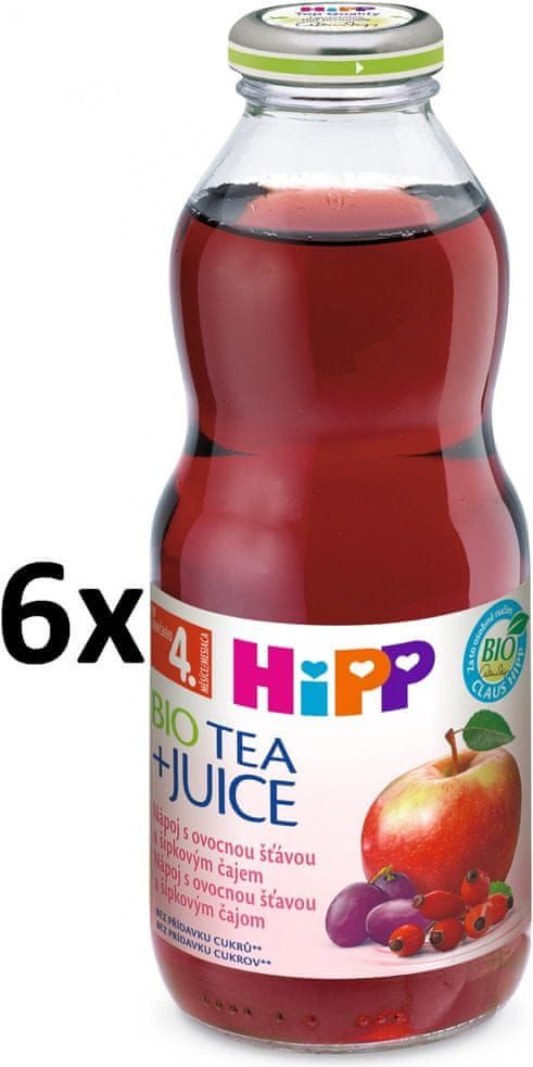 HiPP BIO Nápoj s ovocnou šťavou a šípkovým čajem 6 x 0,5l - obrázek 1