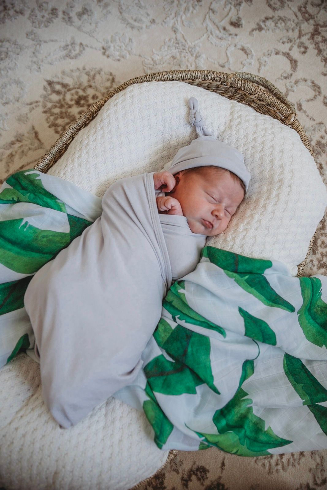 Snuggle Hunny Kids Bavlněná zavinovačka / šátek s čepičkou set Alaska - obrázek 3