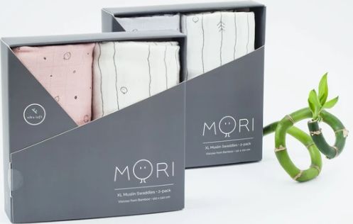 Mori 100% bambusové mušelín pleny set 2ks - obrázek 2