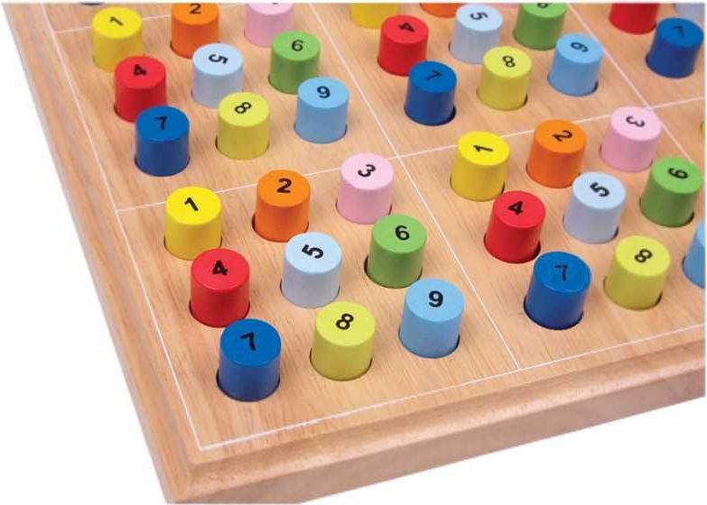 Small Foot Dřevěné sudoku barevné válečky - obrázek 2