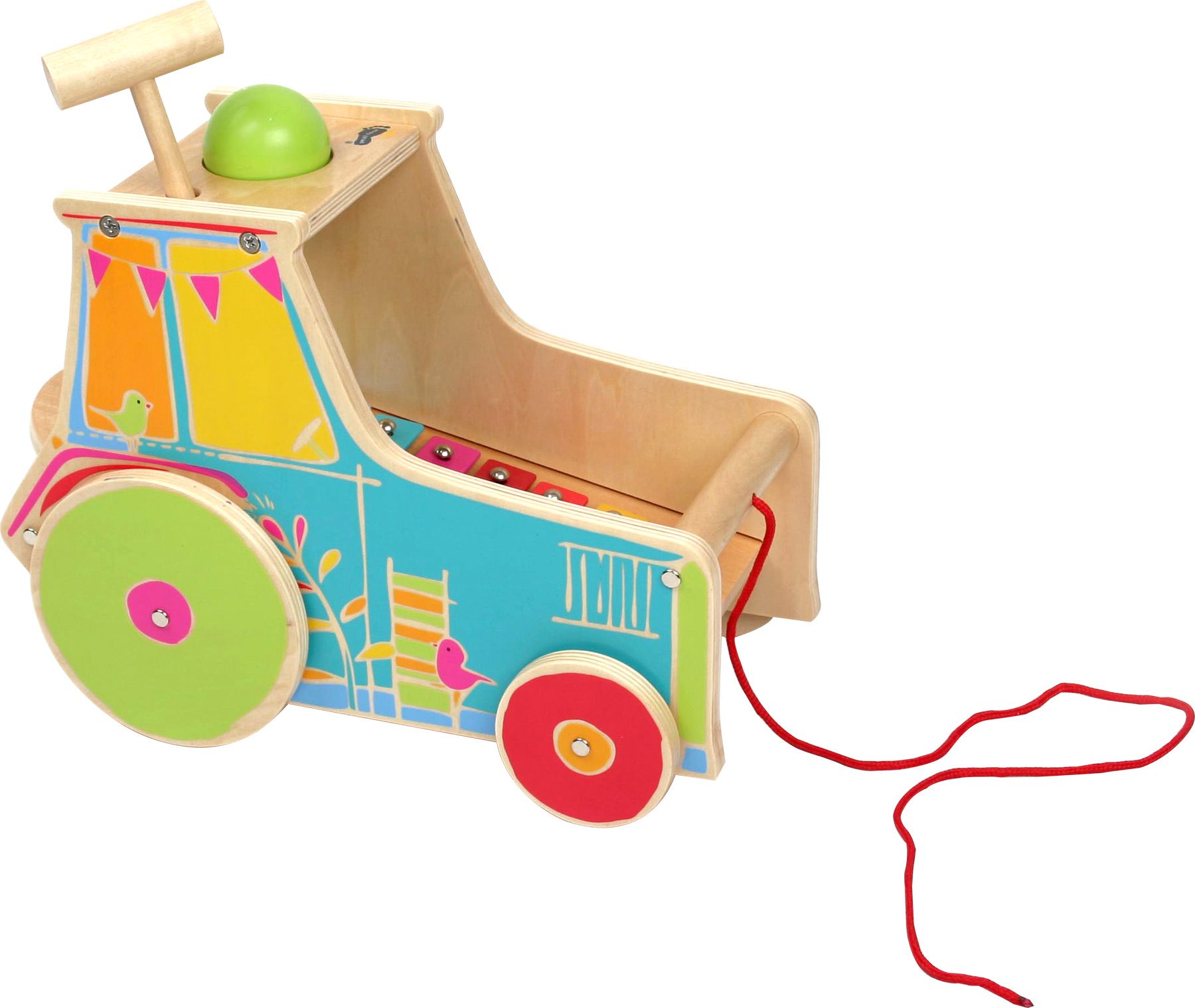 Small Foot Dřevěná motorická hra traktor s xylofonem - obrázek 1
