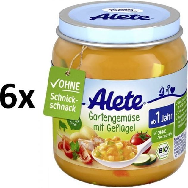 ALETE BIO Zahradní zelenina s krůtím masem - 6x250g - obrázek 1
