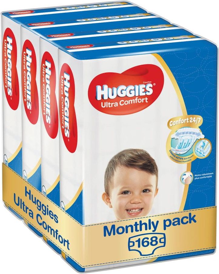 Huggies Ultra Comfort 5 Jumbo (11-25 kg) 168ks (4x42 ks) - měsíční balení - obrázek 1