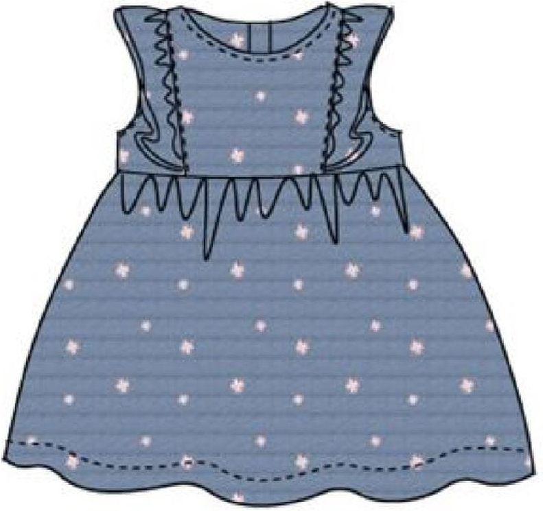 Carodel dívčí šaty 68 bílá/modrá - obrázek 1