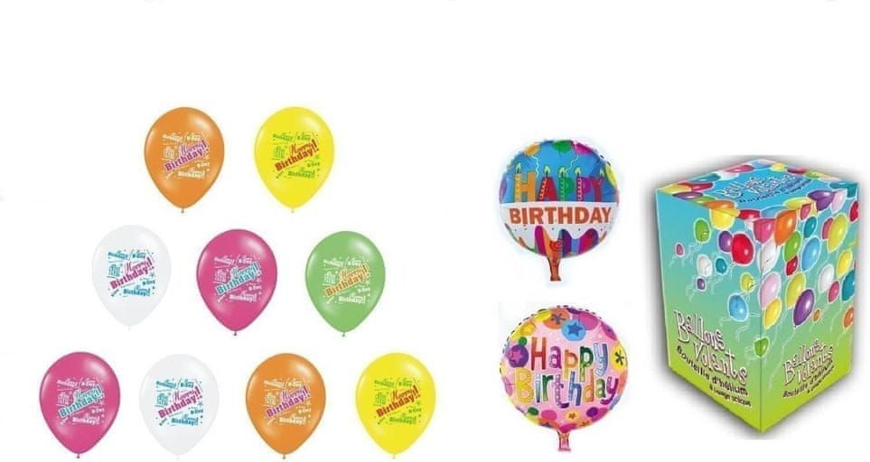 Helium sada NAROZENINOVÁ PÁRTY VELKÁ + 20 latexových a fóliových balónků - obrázek 1