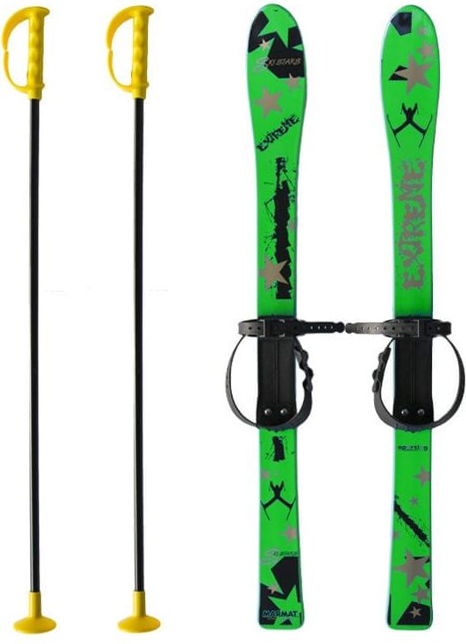 Master Baby Ski 90 cm - dětské plastové lyže - zelené - obrázek 1
