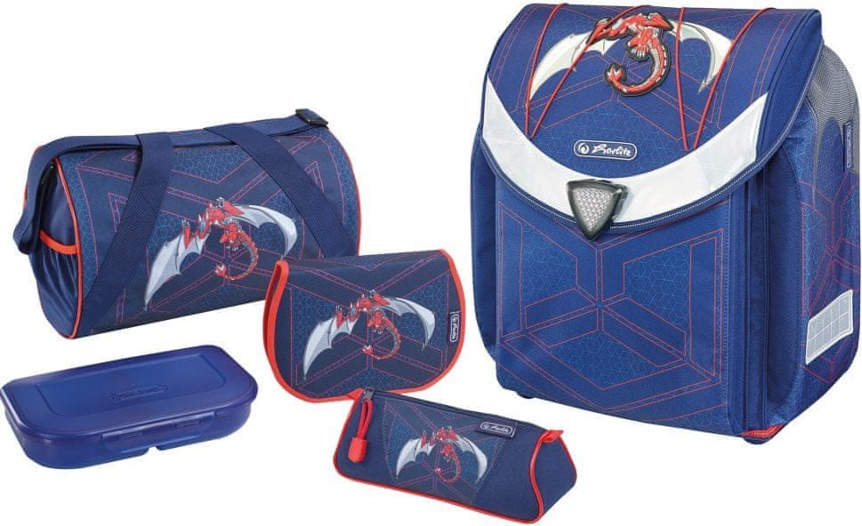 Herlitz Školní set Flexi drak červený - vybavený - obrázek 1