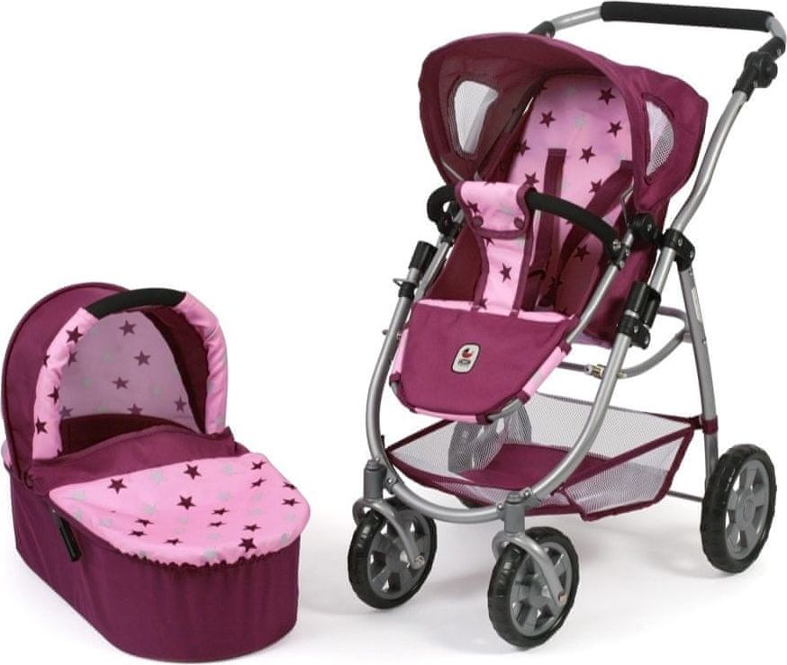 Bayer Chic Kočárek pro panenky EMOTION 2V1 modro - růžová ...